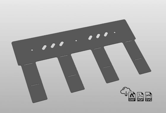 4 Hook Rack Organizer Plasma DXF File