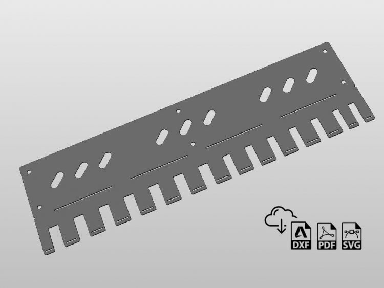 Pry Bar Tool Holder Rack DXF File