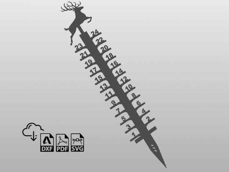 Deer, Elk Snow Depth Gauge DXF File