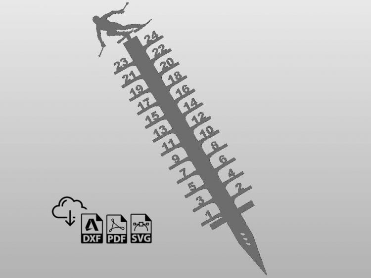 Skier Snow Depth Gauge DXF File