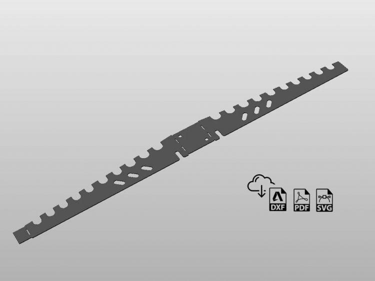 T-Handle Holder Rack DXF File